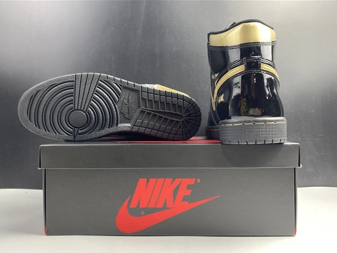 Bmlin shoes Retro 555088- 3771 Black Metallic Jordan1 Gold DailyWear 1015